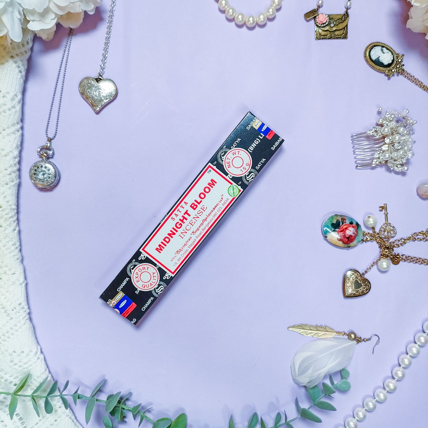 Satya midnight bloom suitsuketikut - eettiset, puhtaat käsin rullatut suitsukkeet