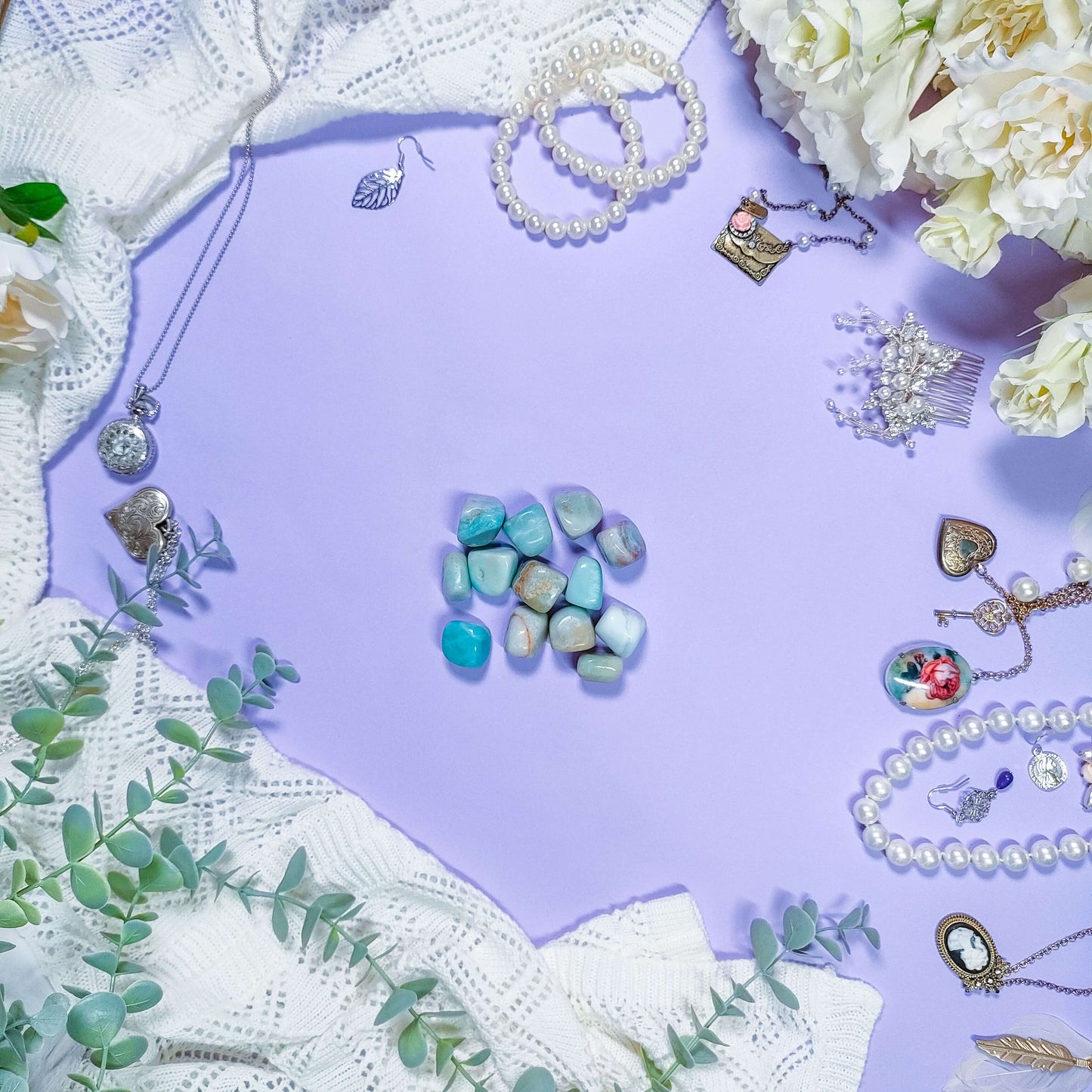 Amatsoniitti - rumpuhiotut kristallit ja kivet