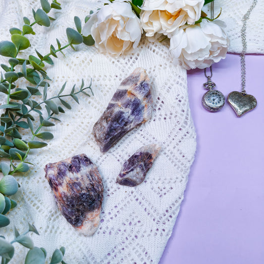 Chevron ametisti raaka